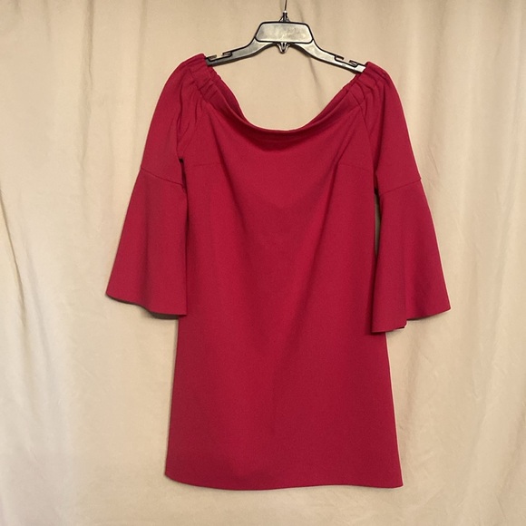CeCe Off Shoulders Mini Dress, Size 10 Color Hot Pink - Picture 2 of 9